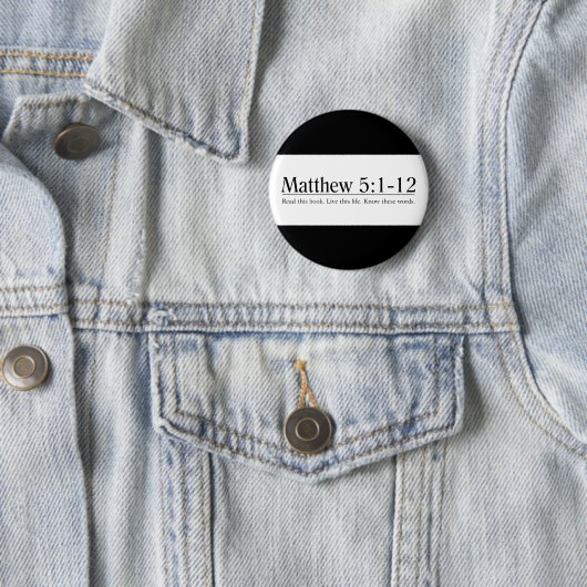 聖書のMatthewの5:1 - 12 --を読んで下さい 缶バッジ (インサイチュ)