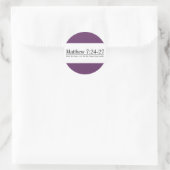聖書のMatthewの7:24 - 27 --を読んで下さい ラウンドシール (バッグ)