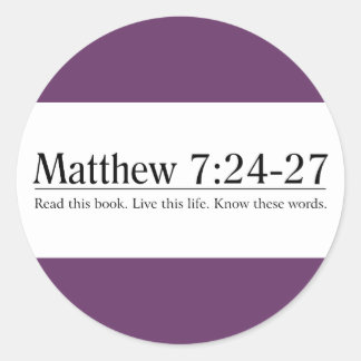 聖書のMatthewの7:24 - 27 --を読んで下さい ラウンドシール