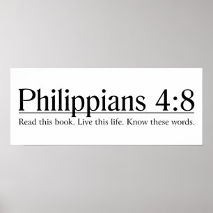 聖書のPhilippiansに4:8を読んで下さい ポスター