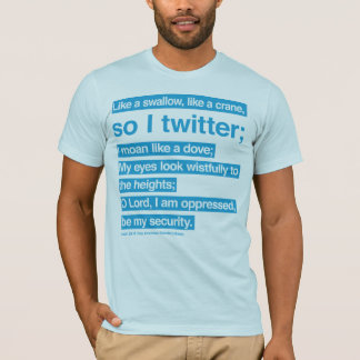 聖書のtwitter (青い) tシャツ