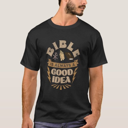 聖書はいつも良いアイディア Tシャツ (正面)