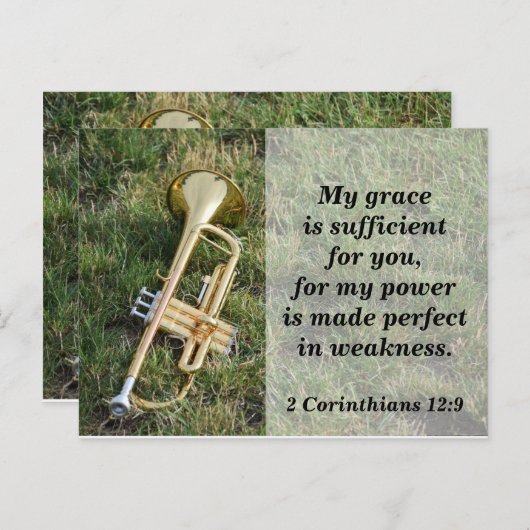 聖書はがき私の恵みはあなたのために十分である ポストカード (正面/裏面)