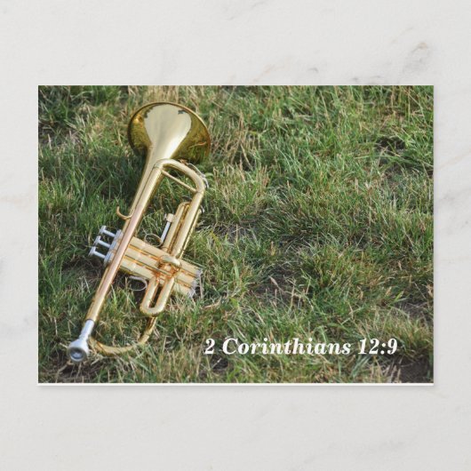 聖書はがき私の恵みはあなたのために十分である ポストカード (裏面)
