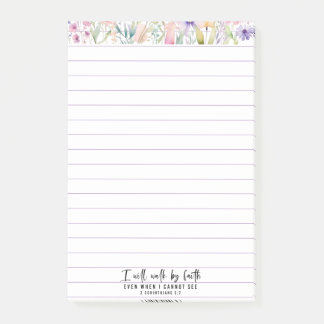 聖書は私が信仰によって歩くと書いている ポストイット