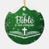 聖書は私たちのコンパス 聖書の言葉で飾るクリスマス ⛪️🎄 セラミックオーナメント (正面)