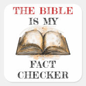 聖書は私の事実であ市松模様にる：キリスト教の信仰 スクエアシール (正面)
