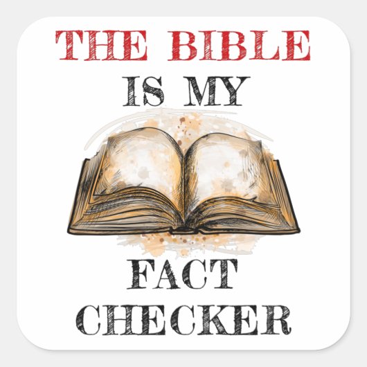 聖書は私の事実であ市松模様にる：キリスト教の信仰 スクエアシール (正面)