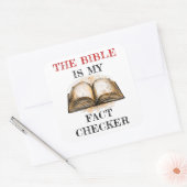 聖書は私の事実であ市松模様にる：キリスト教の信仰 スクエアシール (封筒)