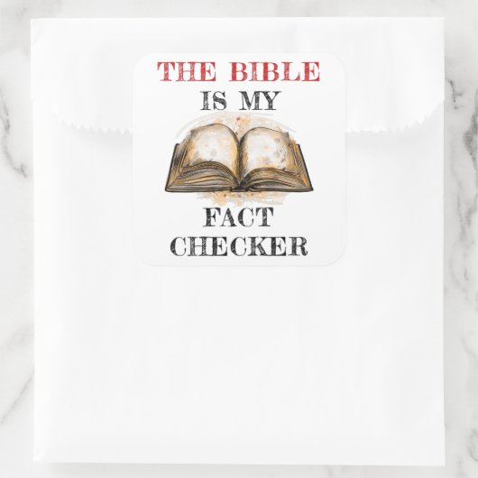 聖書は私の事実であ市松模様にる:キリスト教の信仰 スクエアシール (バッグ)