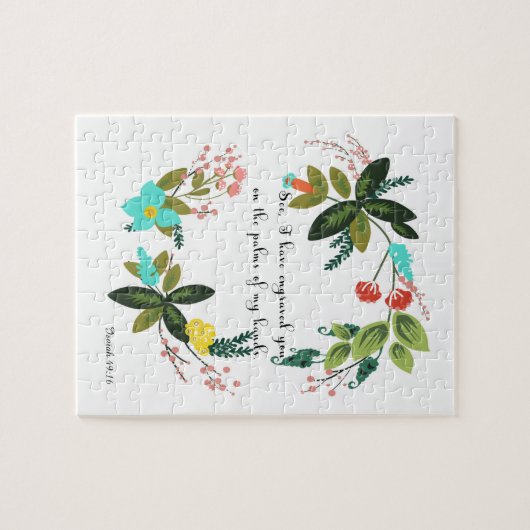 聖書は芸術-アイザイアの49:16 --を作詩します ジグソーパズル (横)