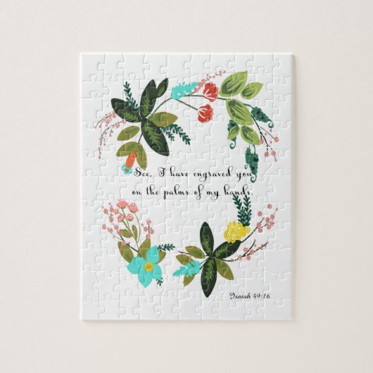 聖書は芸術-アイザイアの49:16 --を作詩します ジグソーパズル (縦)