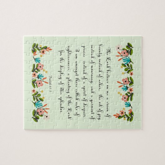 聖書は芸術-アイザイアの61:3 --を作詩します ジグソーパズル (横)