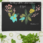 聖書は芸術- Matthewの5:9 --を作詩します キッチンタオル (折り畳み)