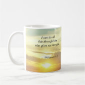 聖書はPhilippiansの4:13のマグを引用します コーヒーマグカップ (左)