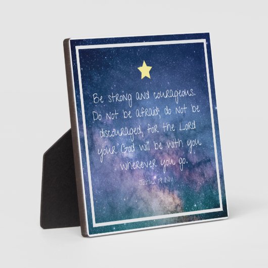 聖書やる気を起こさせる聖句引用文星 フォトプラーク (正面)