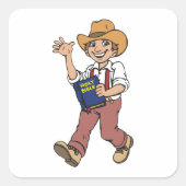 聖書を持った人 スクエアシール (正面)