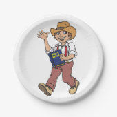 聖書を持った人 ペーパープレート (正面)