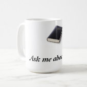 聖書を持つイエス・キリストについて私に尋ねて下さい コーヒーマグカップ (正面左)