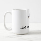 聖書を持つイエス・キリストについて私に尋ねて下さい コーヒーマグカップ (左)