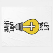 聖書を照らし渡せ フリースブランケット (正面(横))