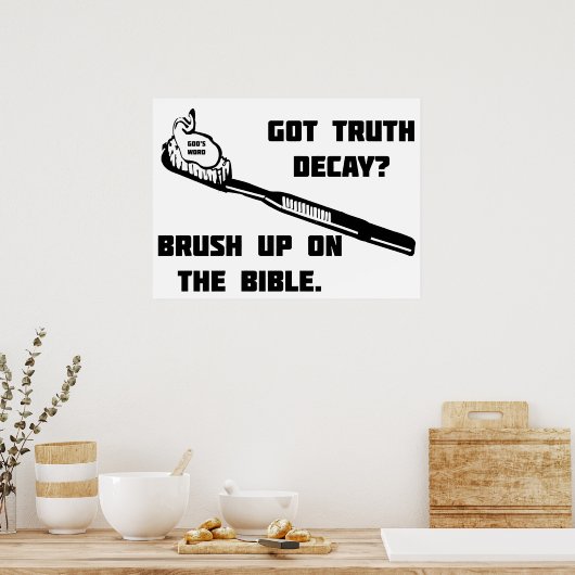 聖書を磨く ポスター (キッチン)