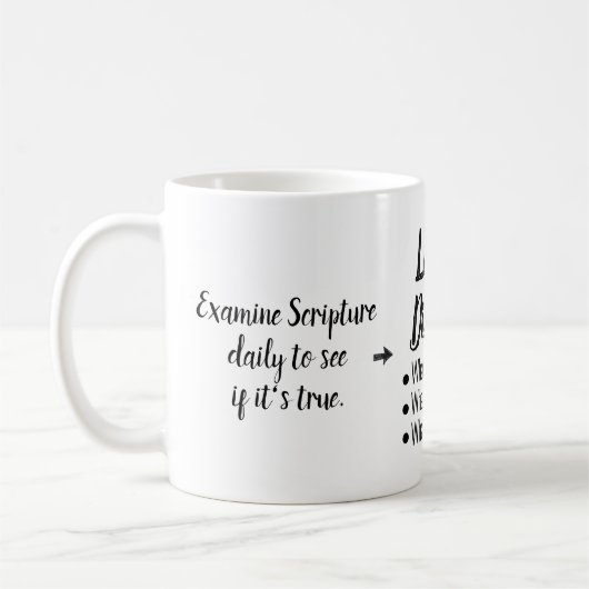 聖書を調べる Berean聖書箇所スクリプト コーヒーマグカップ (左)