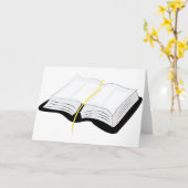 聖書を開く カード (黄色い花)