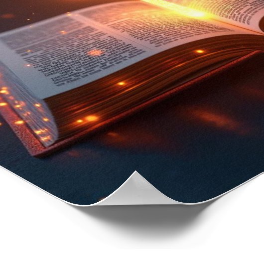 聖書を開く ポスター (角)