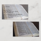 聖書を開く 名刺 (正面/裏面)