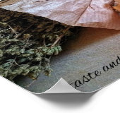 聖書イタリアン詩の詩篇34:8 ポスター (角)