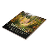 聖書インスパイアのヨハネ10 10秋の道 タイル (側面)