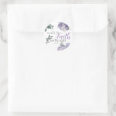 聖書インスパイアの聖句が信仰によって歩み寄る ラウンドシール (バッグ)