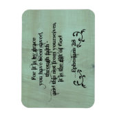 聖書エペソ2:8 マグネット (縦)