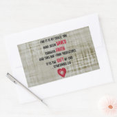 聖書エペソ2:8 長方形シール (封筒)