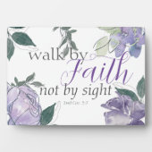聖書エレガントの聖句は見えないで信仰によって歩く フォトプラーク (正面)