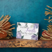 聖書エレガントの聖句は見えないで信仰によって歩く フォトプラーク (側面)