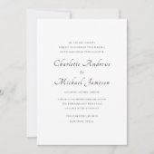 聖書エレガントの詩の写真の結婚脚本 招待状 (正面)