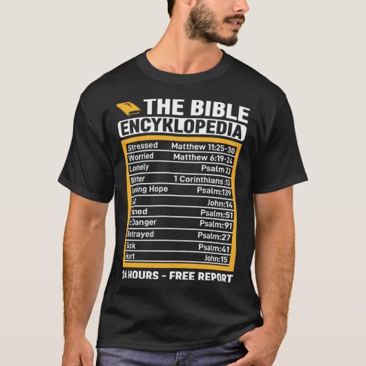 聖書エンキクロペディア24時間無料レポート Tシャツ (正面)