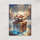 聖書カードボックス ジェームズ書 1:13-15, ローマ人への手紙 6:23 KJV 名刺 (裏面)