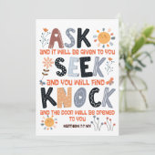 聖書カード　マタイ7:7 (スタンド正面)