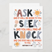 聖書カード　マタイ7:7 (正面/裏面)