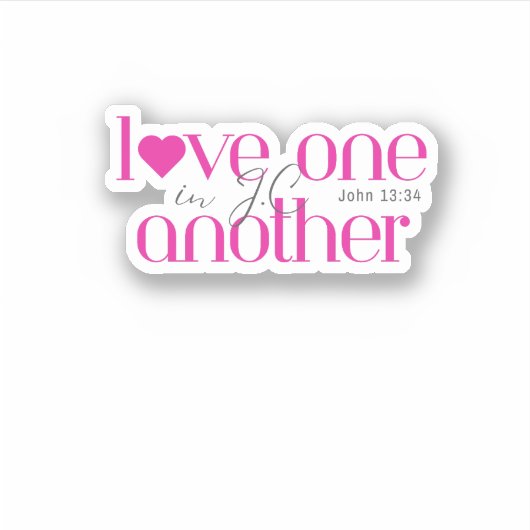 聖書クリスチャンの贈り物アイディア – 互いを愛し合う シール (正面)