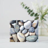 聖書スタイリッシュ的価値ペブルカラフルストーン ポストカード (スタンド正面)