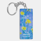 聖書ネヘミヤ主の喜びカスタム キーホルダー (正面左)