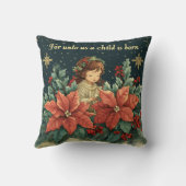 聖書パーソナライズされたの出生チャイルド&バース クッション (裏面)