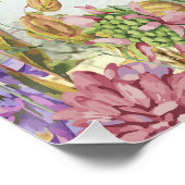 聖書パーソナライズされた聖句フローラウォールアート ポスター (コーナー)