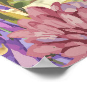 聖書パーソナライズされた聖句フローラウォールアート ポスター (角)