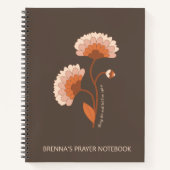 聖書パーソナライズされた聖句フローラキリスト教 ノートブック (正面)