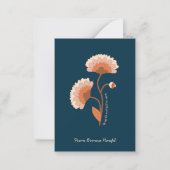 聖書パーソナライズされた聖句レトロフローラ ノートカード (正面)